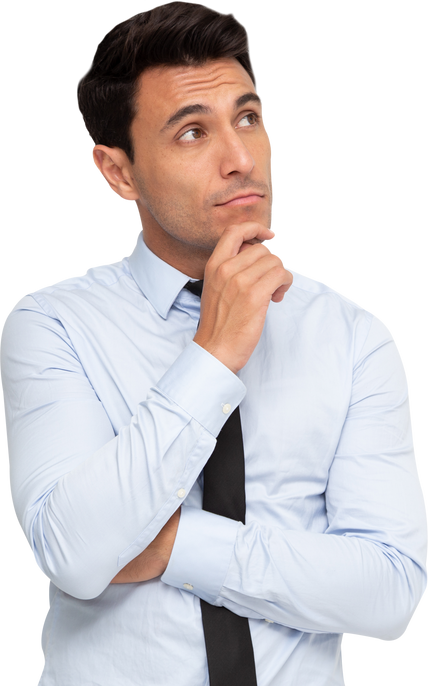 Pensive Businessman Cutout